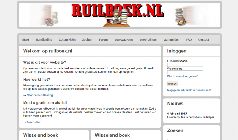 De oude website